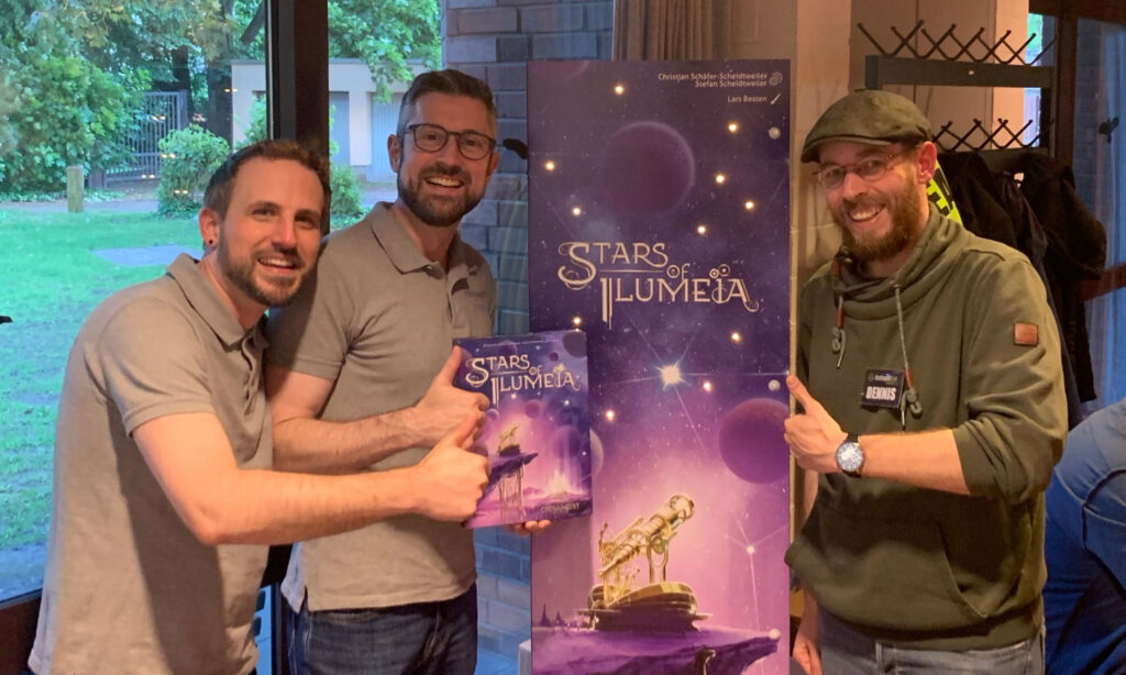 von links nach rechts: Chris, Stefan von Ornament Games, Dennis vom BCN
